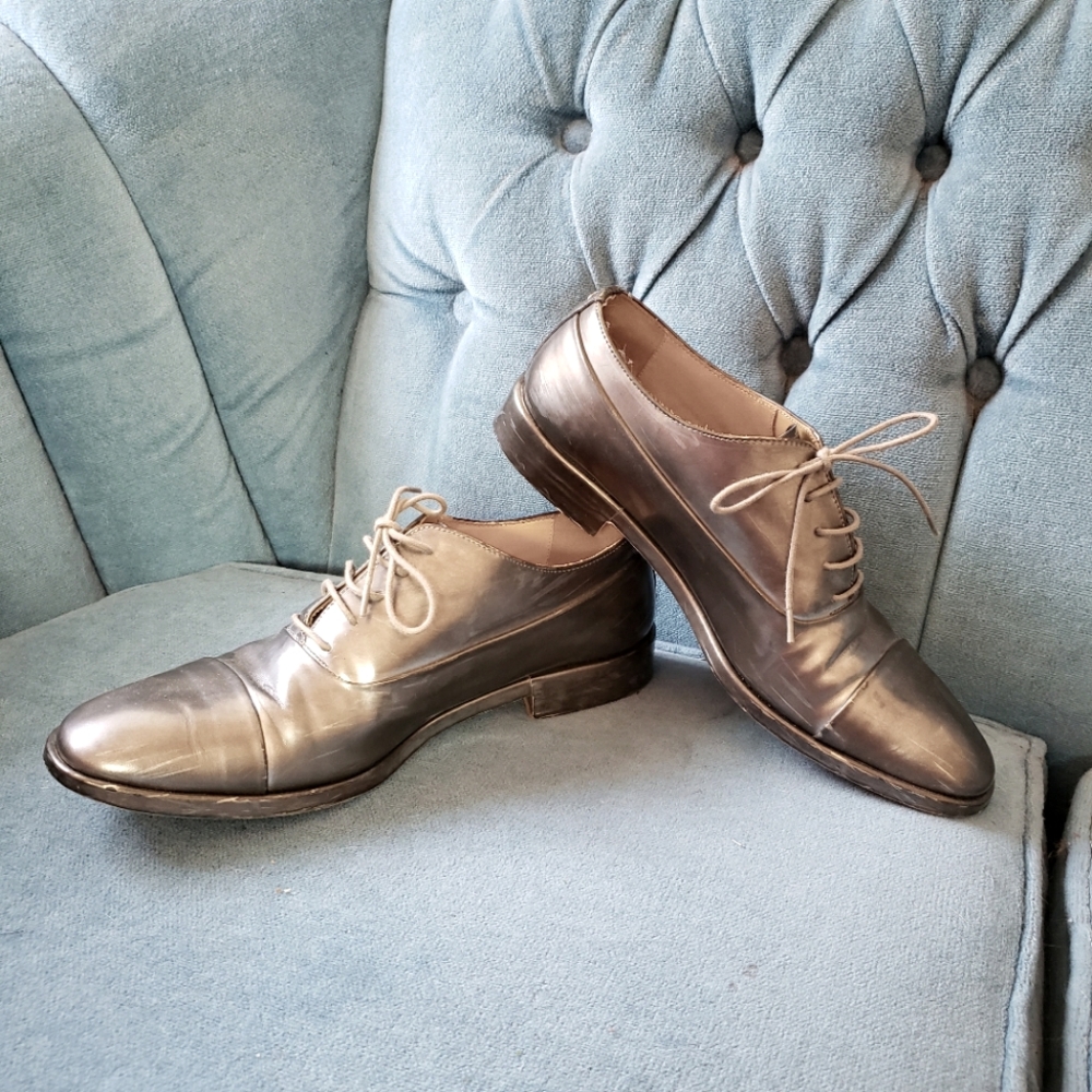 Beautiful silver Maison Martin Margiela oxfords